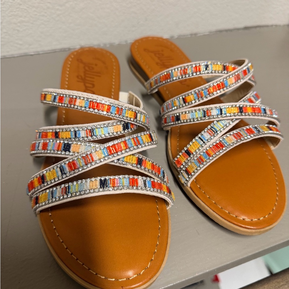 Jellypop Multicolor Beaded Sandals